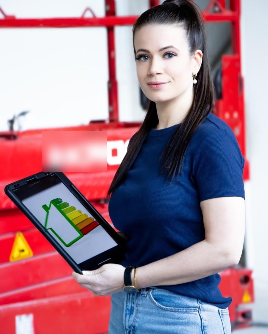 Energieeffizienz-Auswertung auf dem Tablet vor Ort